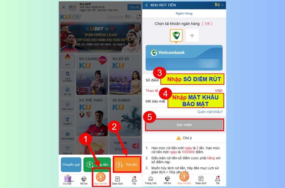 Hướng Dẫn Chi Tiết Rút Tiền Kubet Nhanh Chóng An Toàn 3 Rút tiền nhanh chóng, dễ dàng